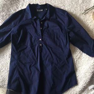 A navy blue shirt.